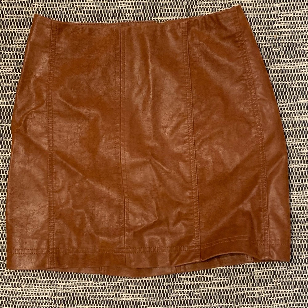 free people suede mini skirt